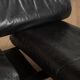 de Sede | Reto Frigg DS 140 sofa, 1980s, black leather & chrome, adjustable headrests