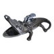 Vintage silver metal crocodile alligator lighter ashtray