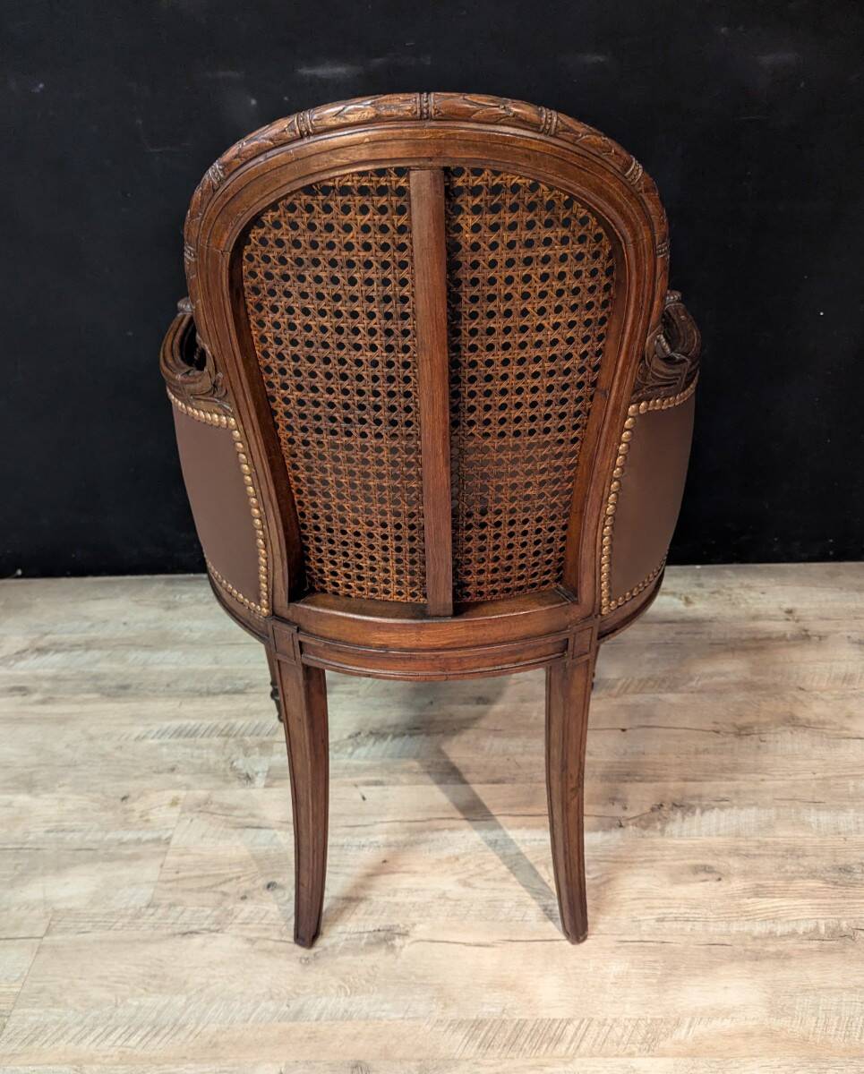 Louis XVI cane office chair