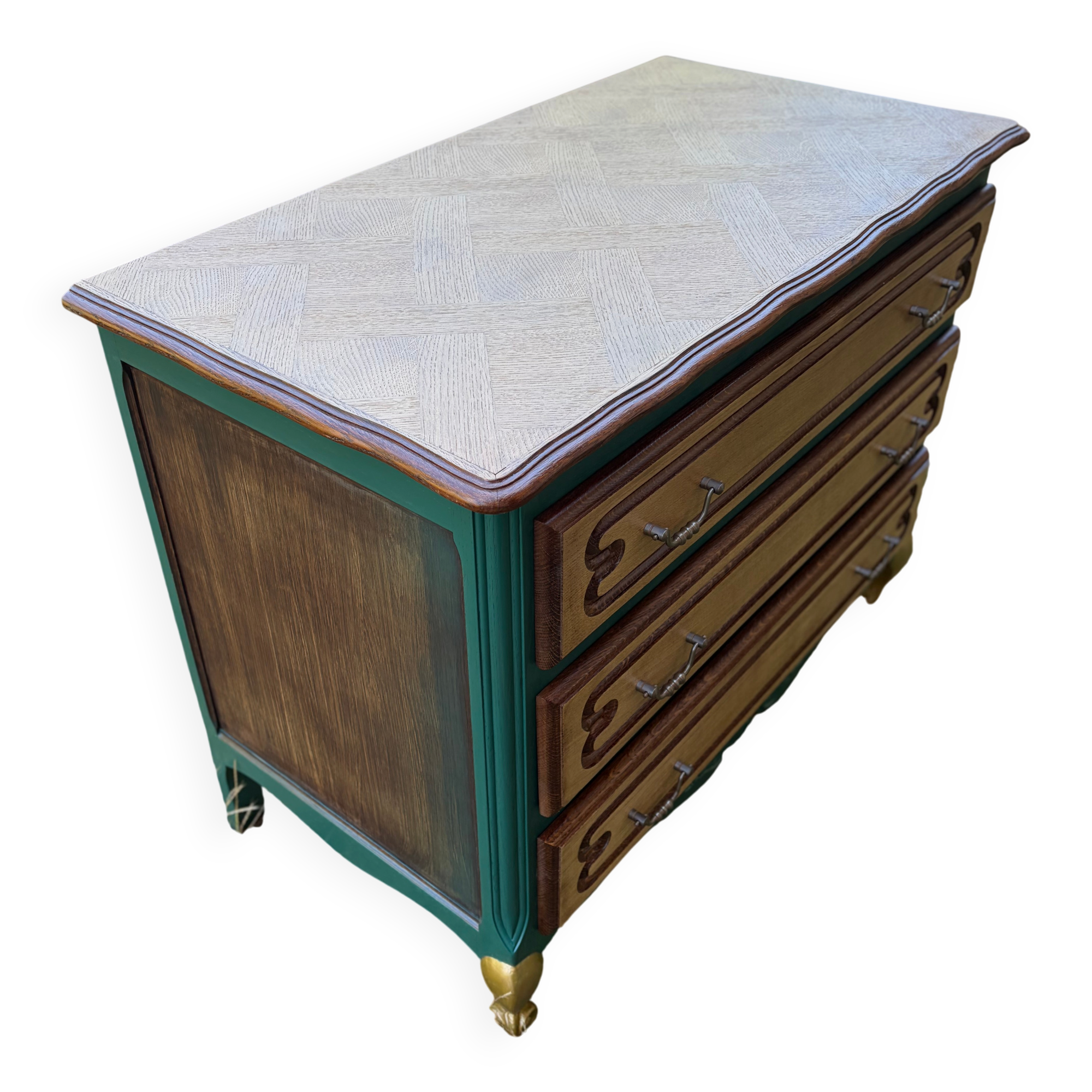 Commode vintage 3 tiroirs entièrement relooké