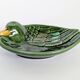 Vintage green ceramic duck dish, pocket tray or soap holder.
