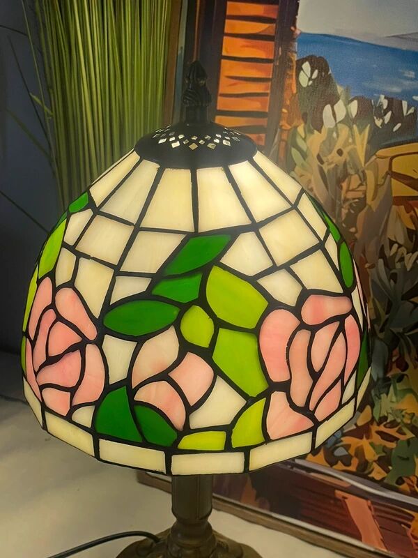 Lamp inspired by vintage Tiffany style Art Nouveau.