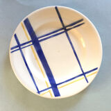 Set 4 plates and 1 pie dish Longwy model "Lucia"