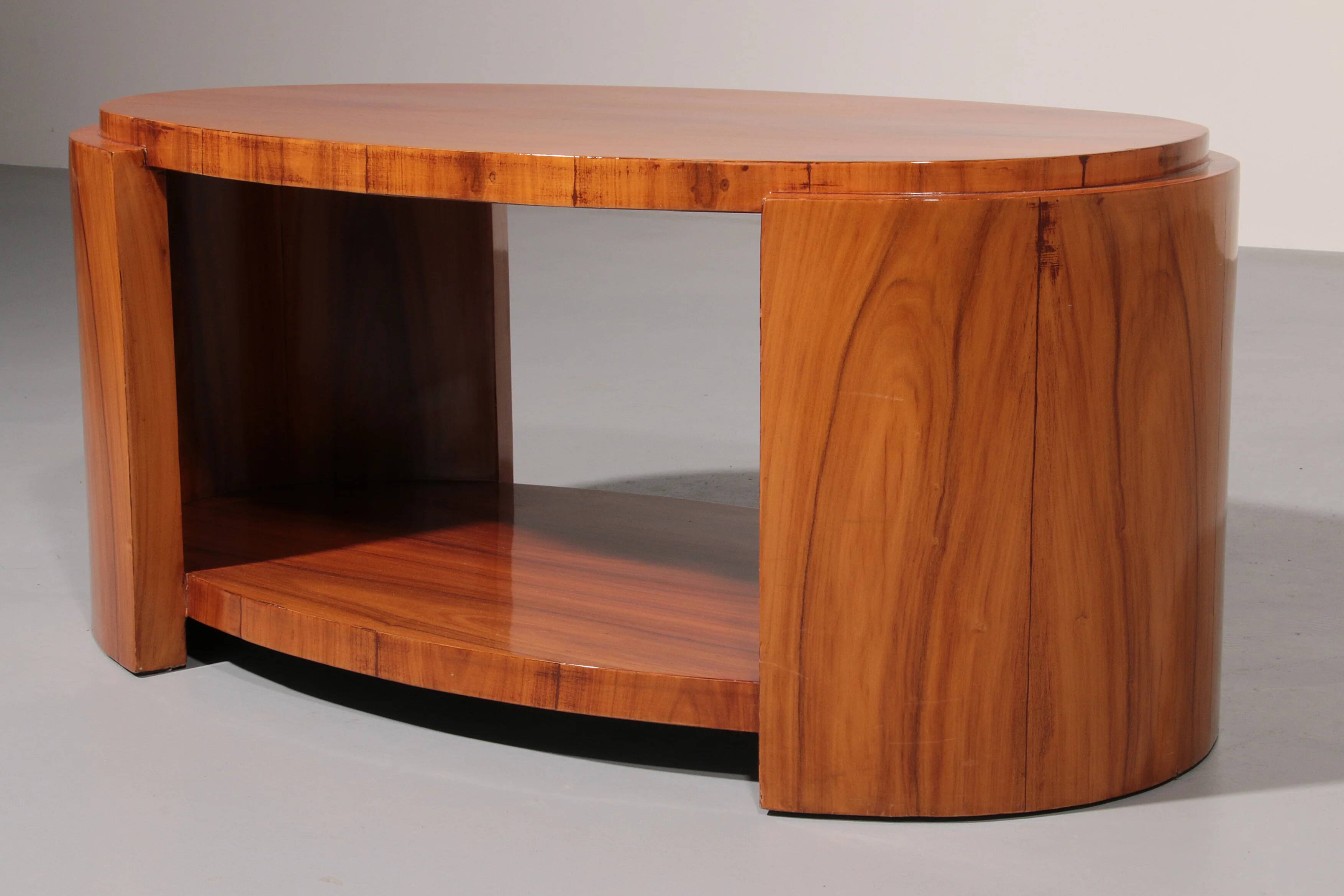 Art Deco French light-wood coffee table
