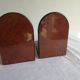Bookends made of formica and globes.