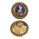 Pair of old Frames Photos / miniature portraits. Cloisonné enamels