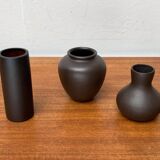 Minimalist German ceramic vases from the mid-century, Wormser Terra-Sigillata, 1960s, set of 3.