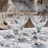 Set of 9 glasses on foot