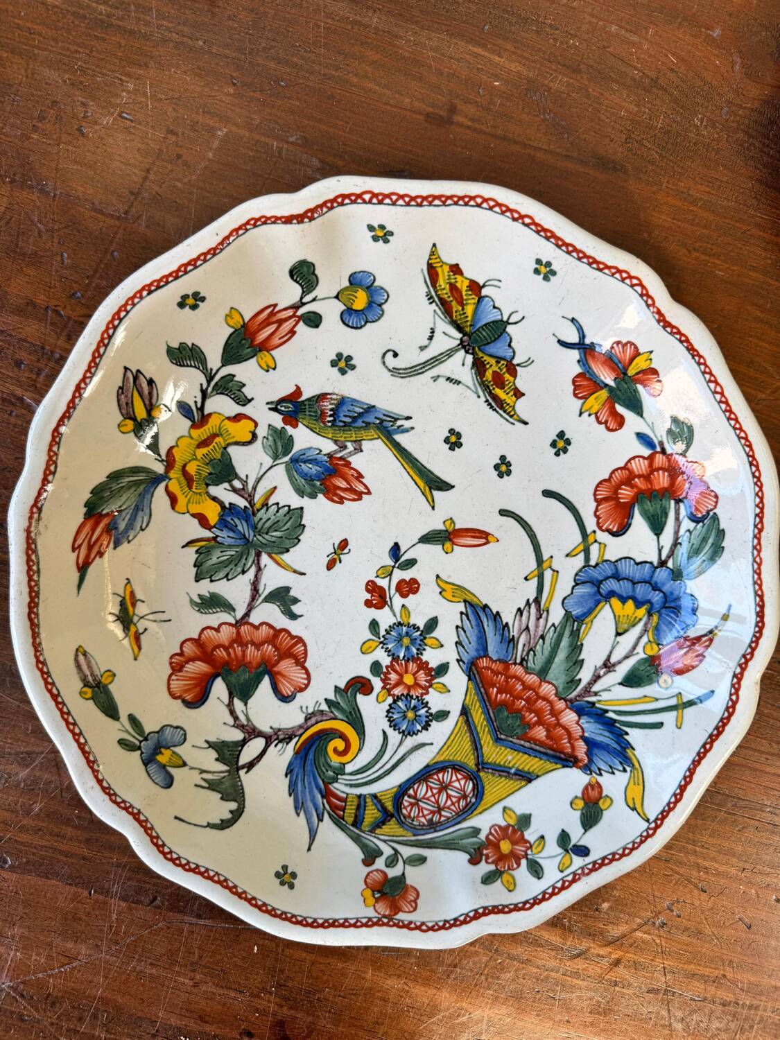 Pair of Rouen earthenware hollow dishes – 18th century