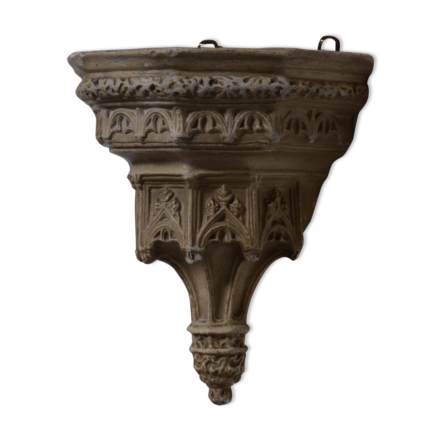 Gothic-style plaster wall console
