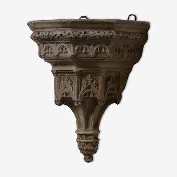 Gothic-style plaster wall console