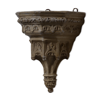Gothic-style plaster wall console