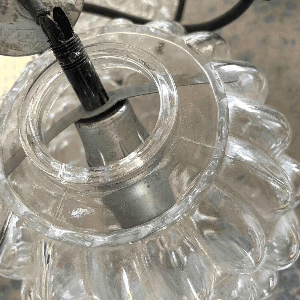 German 1960s cascading pendant by Hustadt Leuchten