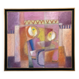 Humberto Tezcucano (Mexico 20th century), Oil on panel, abstract composition