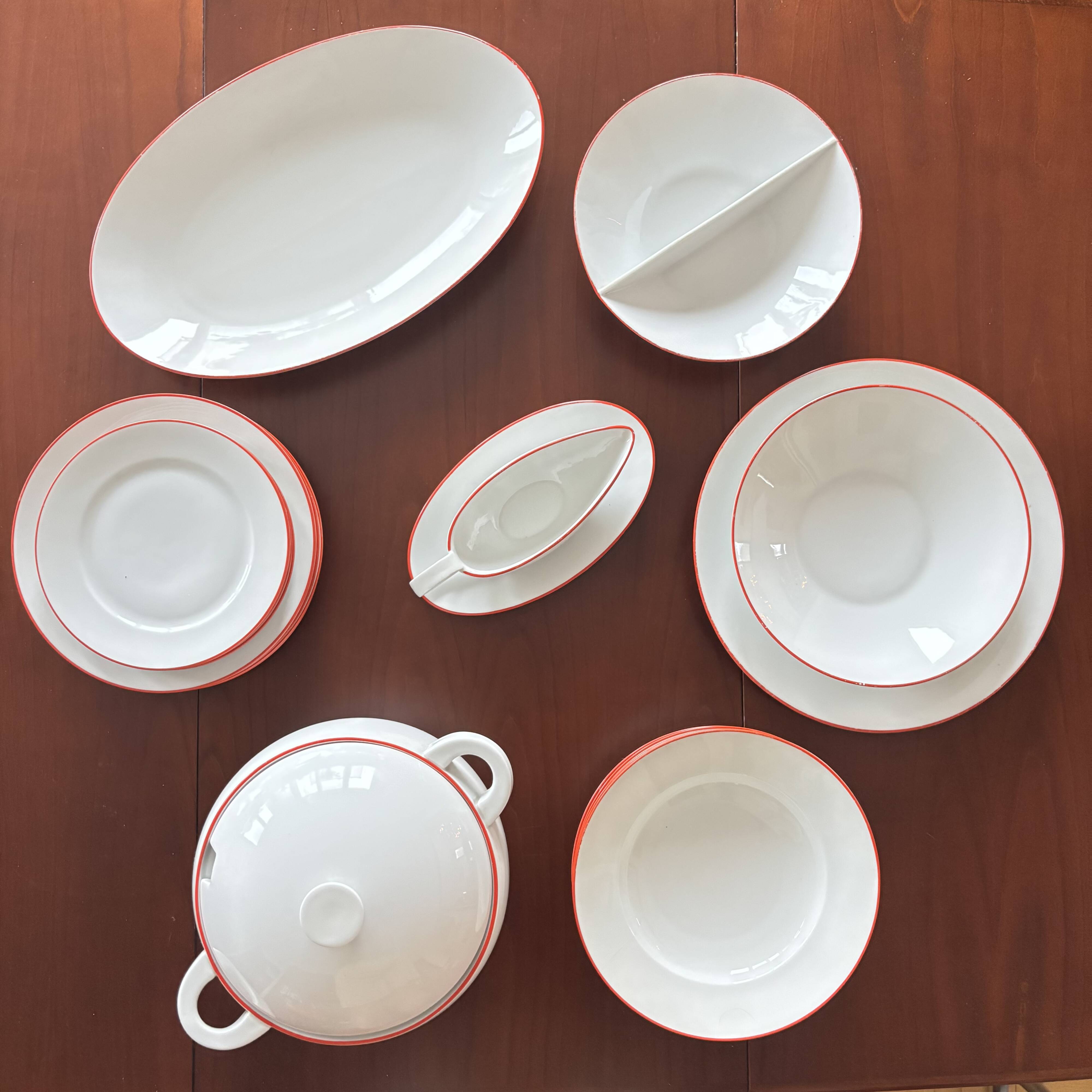 Ladislav Sutnar, dining set by Krasna Jizba, Czechoslovakia, 1903
