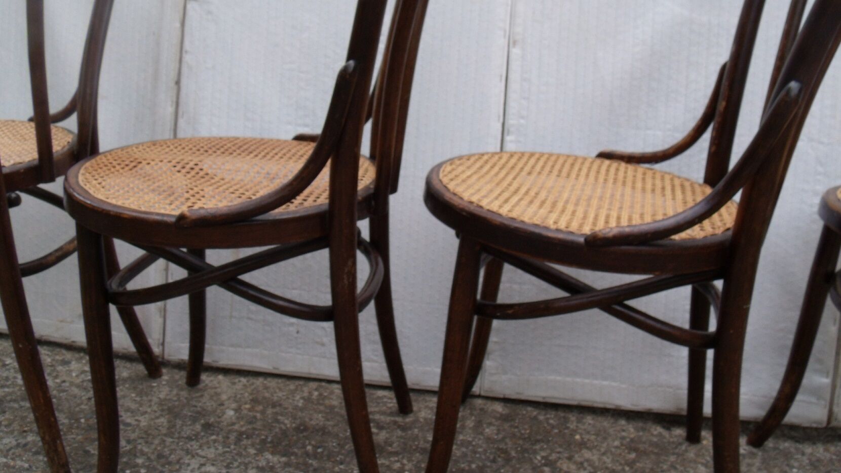 Lot of 4 chairs old bistro cyear