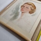 Portrait de femme signé Tony La Foglia, Paris Lido, école française XXème