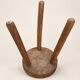 Vintage tripod stool in solid wood – brutalist spirit / folk art