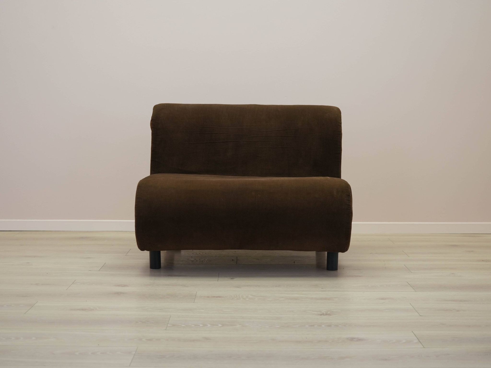 Brown armchair, Italian design, 1970s, made in Italy