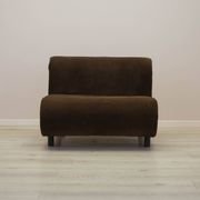 Brown armchair, Italian design, 1970s, made in Italy