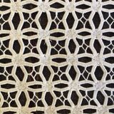 Embroidered white linen tablecloth, square