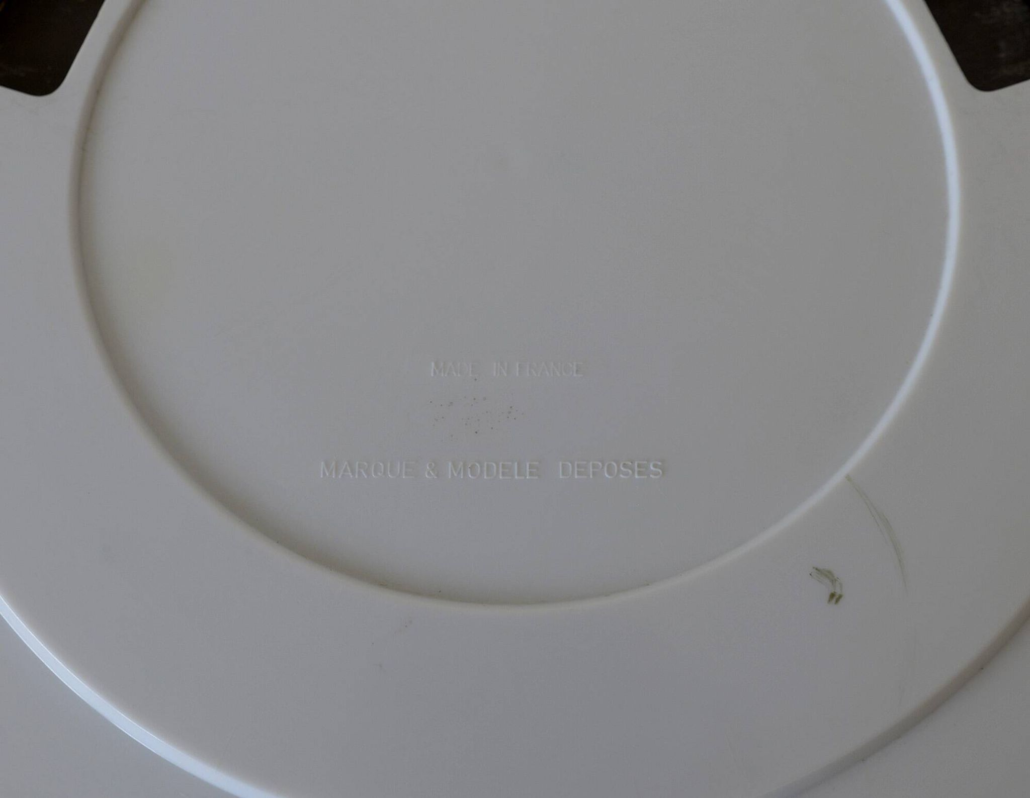 Vintage Mirror: Mid Century White Plastic, Gilac France 1970s