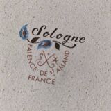 6 Saint-Amand stoneware dinner plates, Sologne pattern