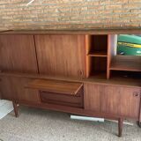 Buffet bas en teck portes coulissantes