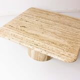 Square travertine coffee table