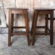 Paire de tabouret bistrot bois années 60 vintage