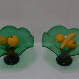 Pair of Art Glass Bowls,by Glasswork Novy Bor,1930's