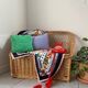 Banquette, coffre à jouets en rotin