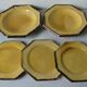 Set of 5 old plates Beretta Cie Vallauris glazed ceramic 1960s