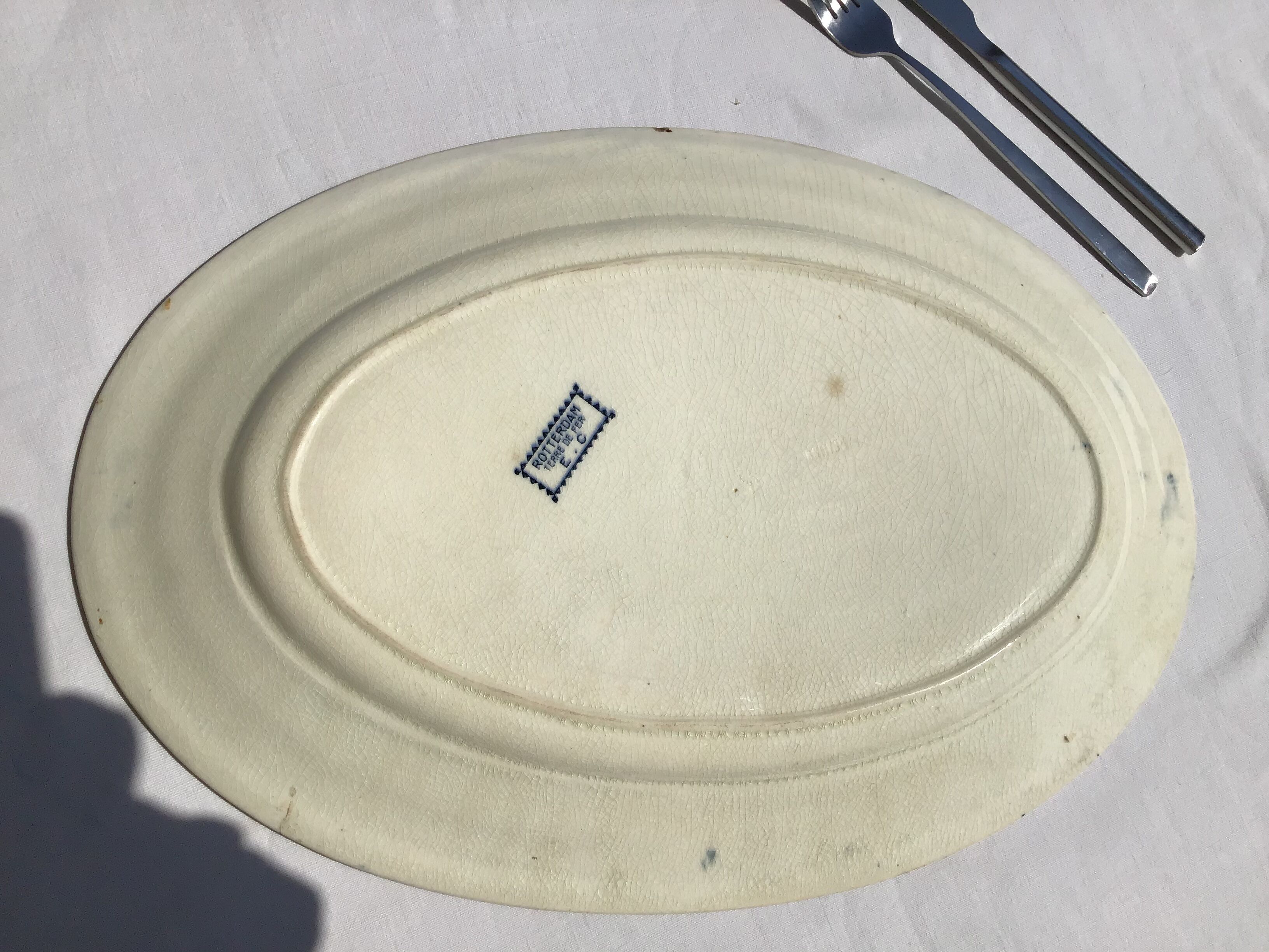 Oval dish Terre de Fer marine Rotterdam