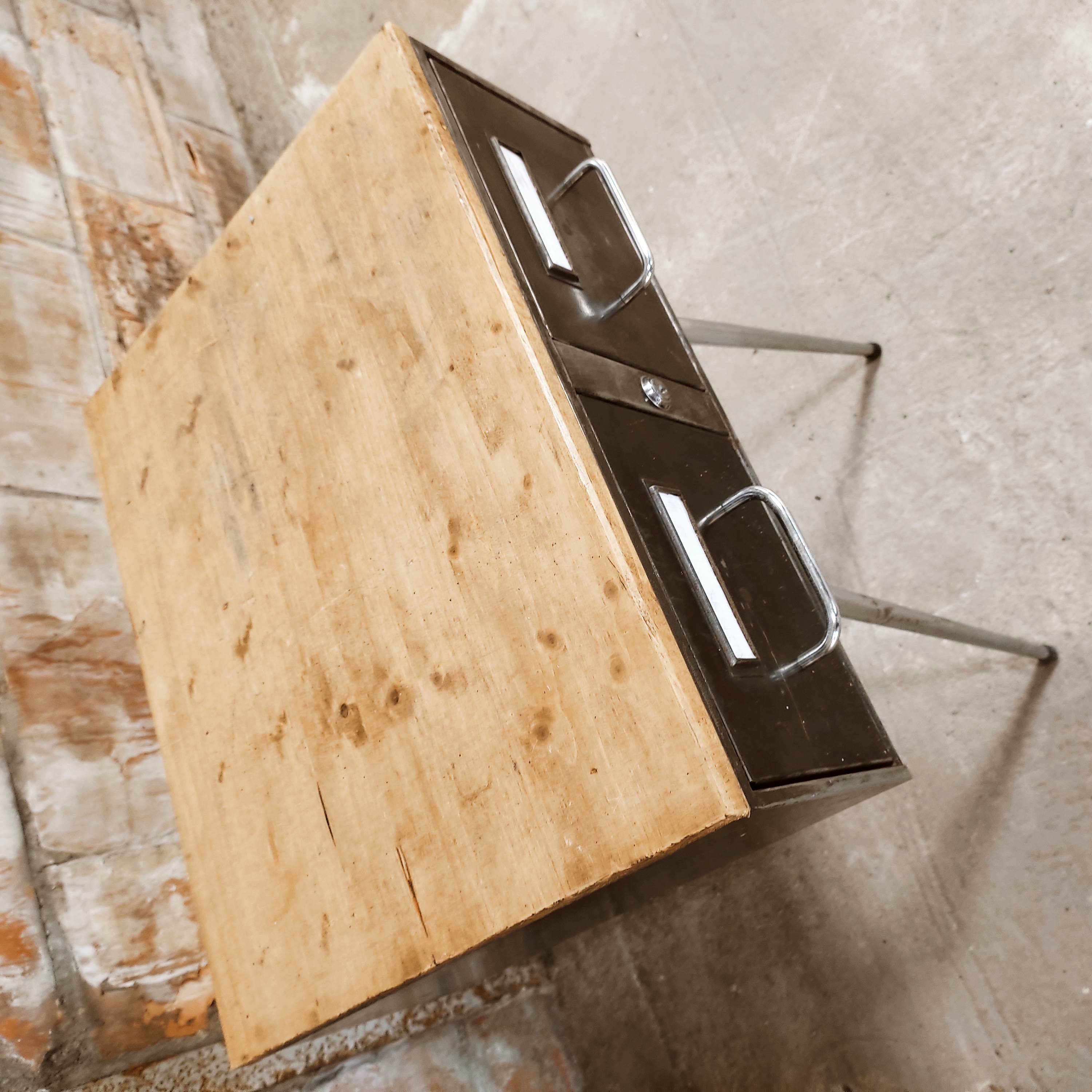 Pair of industrial style bedside table