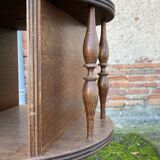 Gueridon side table turned wood