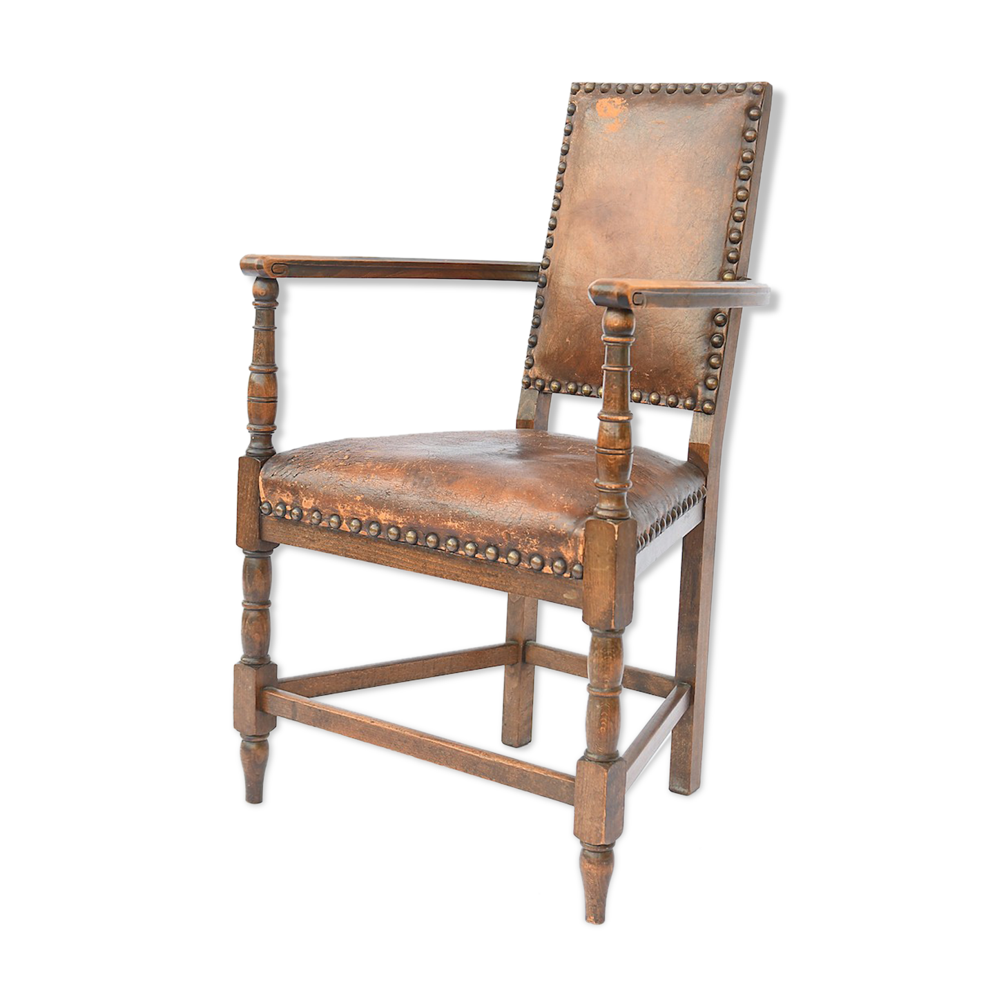 Oak caquetoire chair