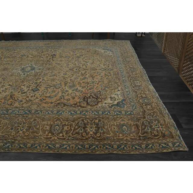 1970s Vintage Persian Handknotted Wool Orange Oversize Area Rug❤ 282x380