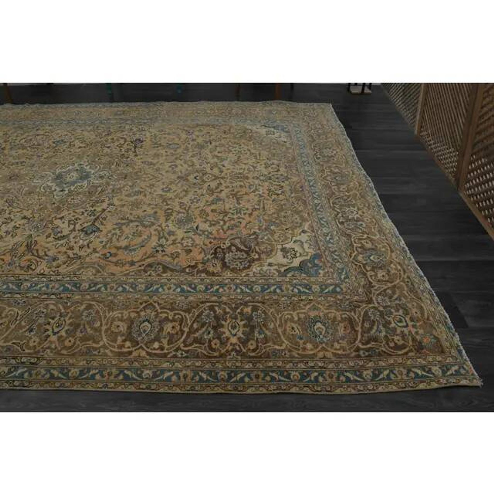 1970s Vintage Persian Handknotted Wool Orange Oversize Area Rug❤ 282x380