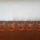Set of 5 small pink glasses