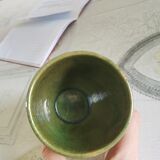 Glazed clay cup Biot 1960