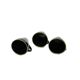 Set of three cups, mid-century modern, black ceramic, Poland, 1970s