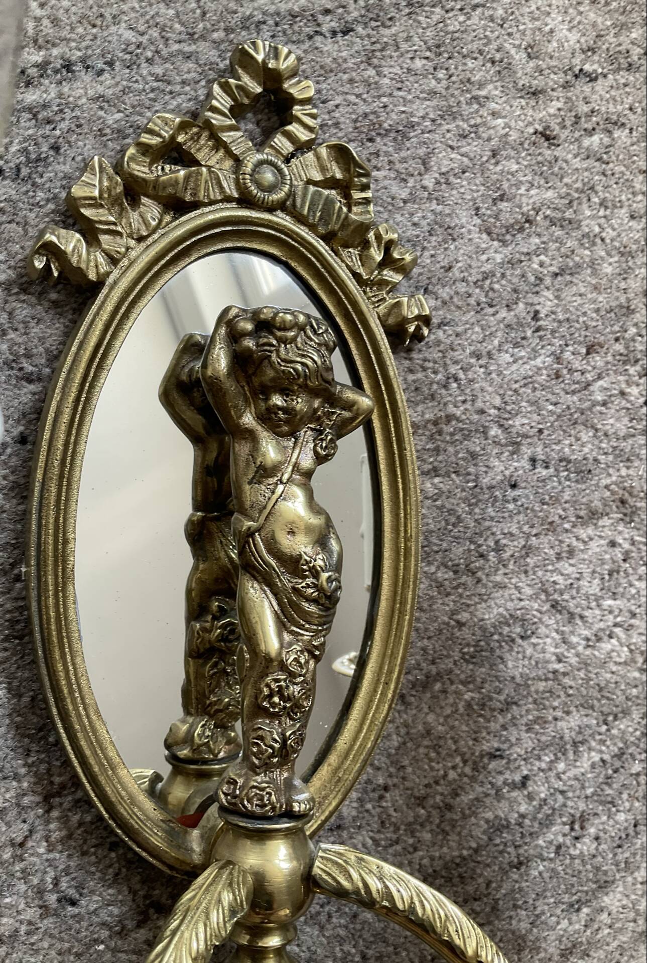 Antique Louis XVI style wall light in bronze
