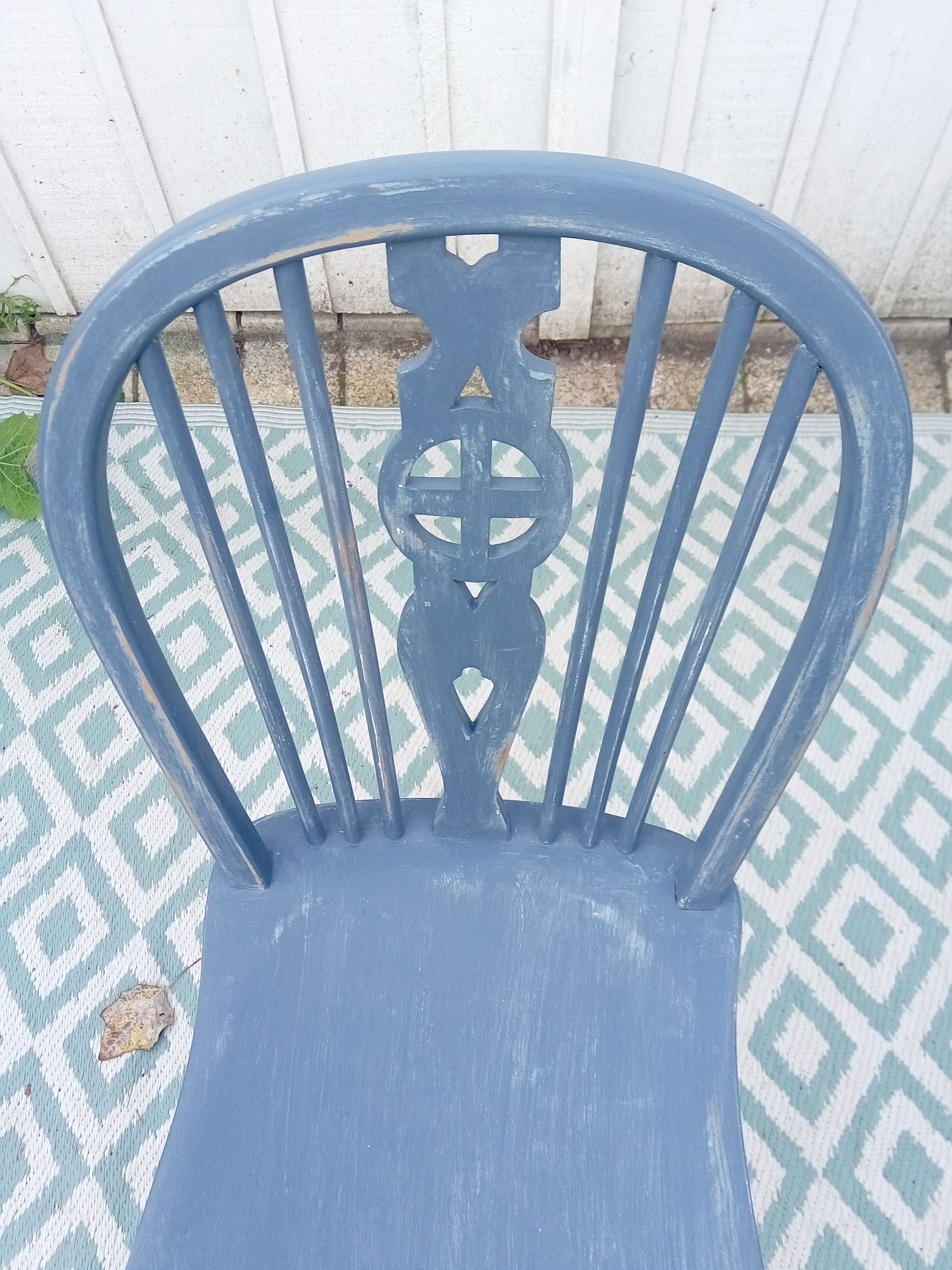 Patinated wooden chair