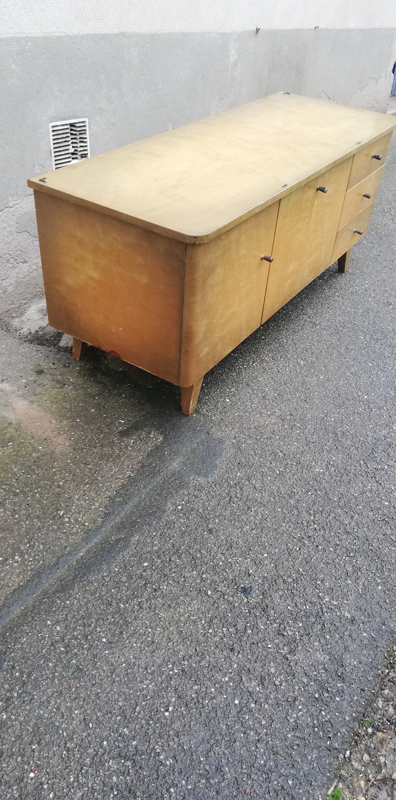 Vintage enfilade 3 drawers 1 door 1 flap
