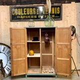 Parisian boarding school cabinet in oak  1950