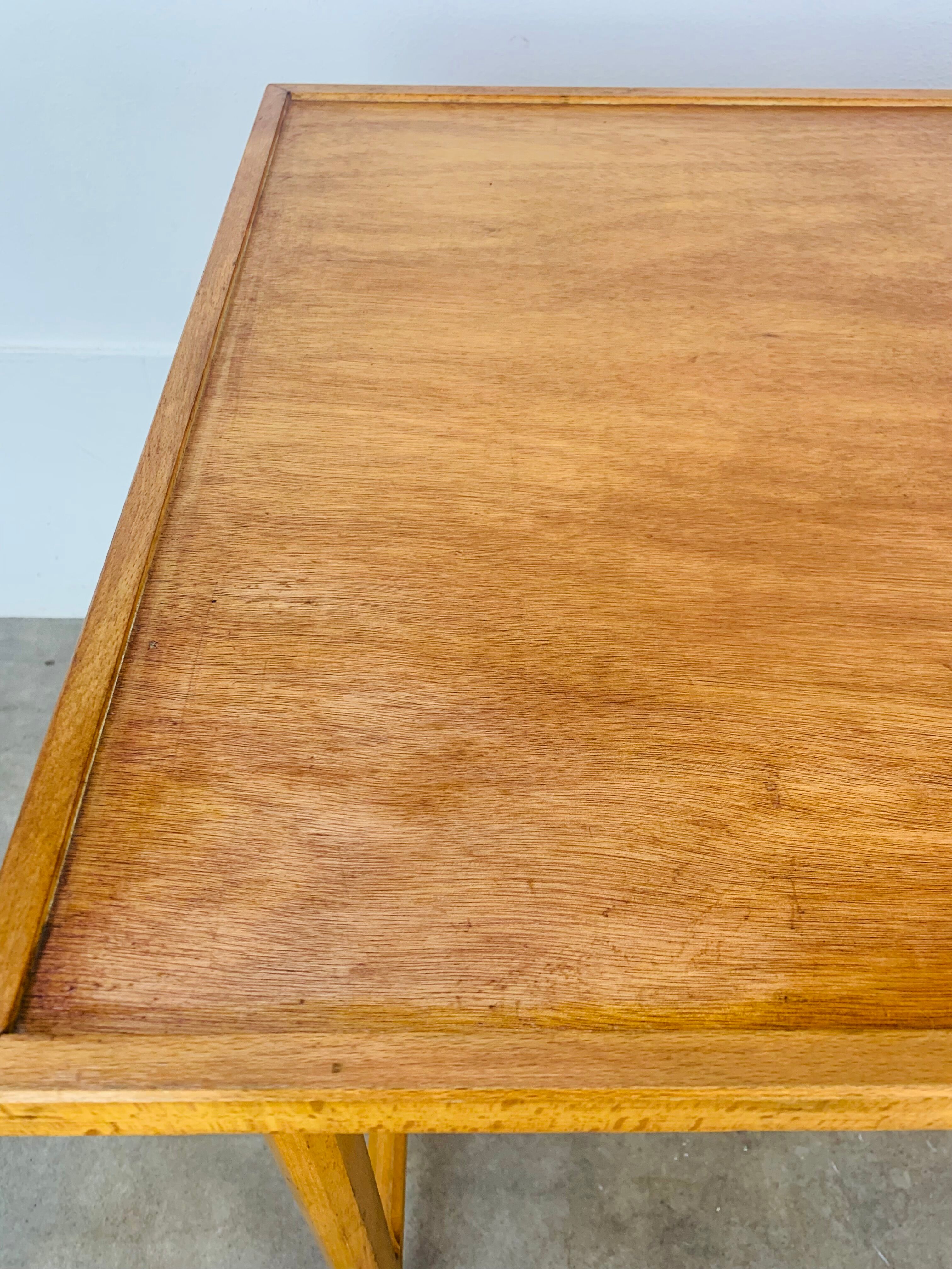 1950s wooden desk reconstruction, vintage