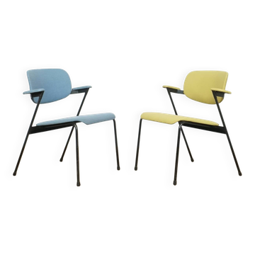 Set of two modernist easy chairs by Eric Lemesre and Willy Van Der Meeren