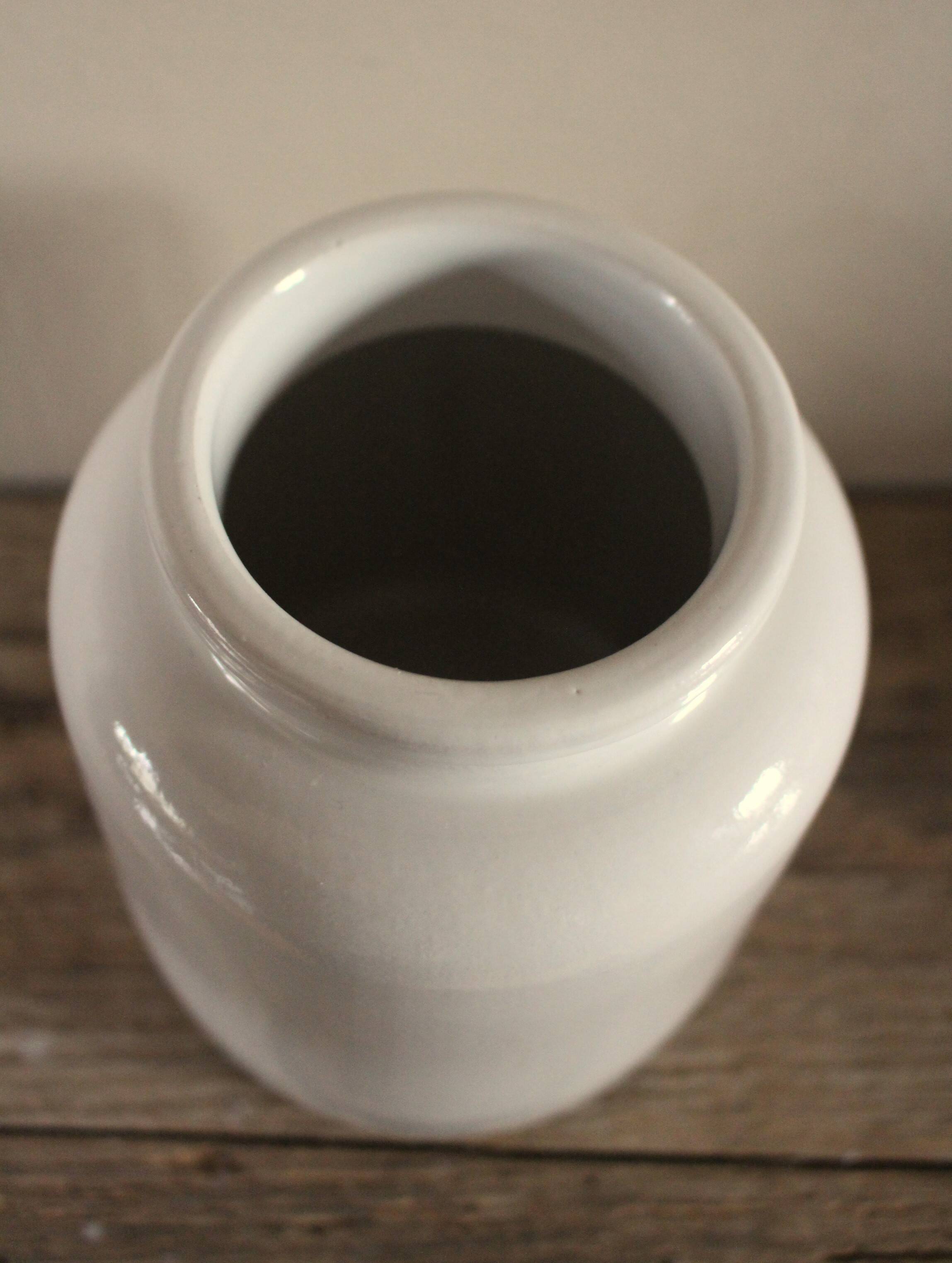 Vintage mustard pot in glazed stoneware