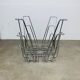 Chrome metal magazine rack or vinyl holder from the 70s.